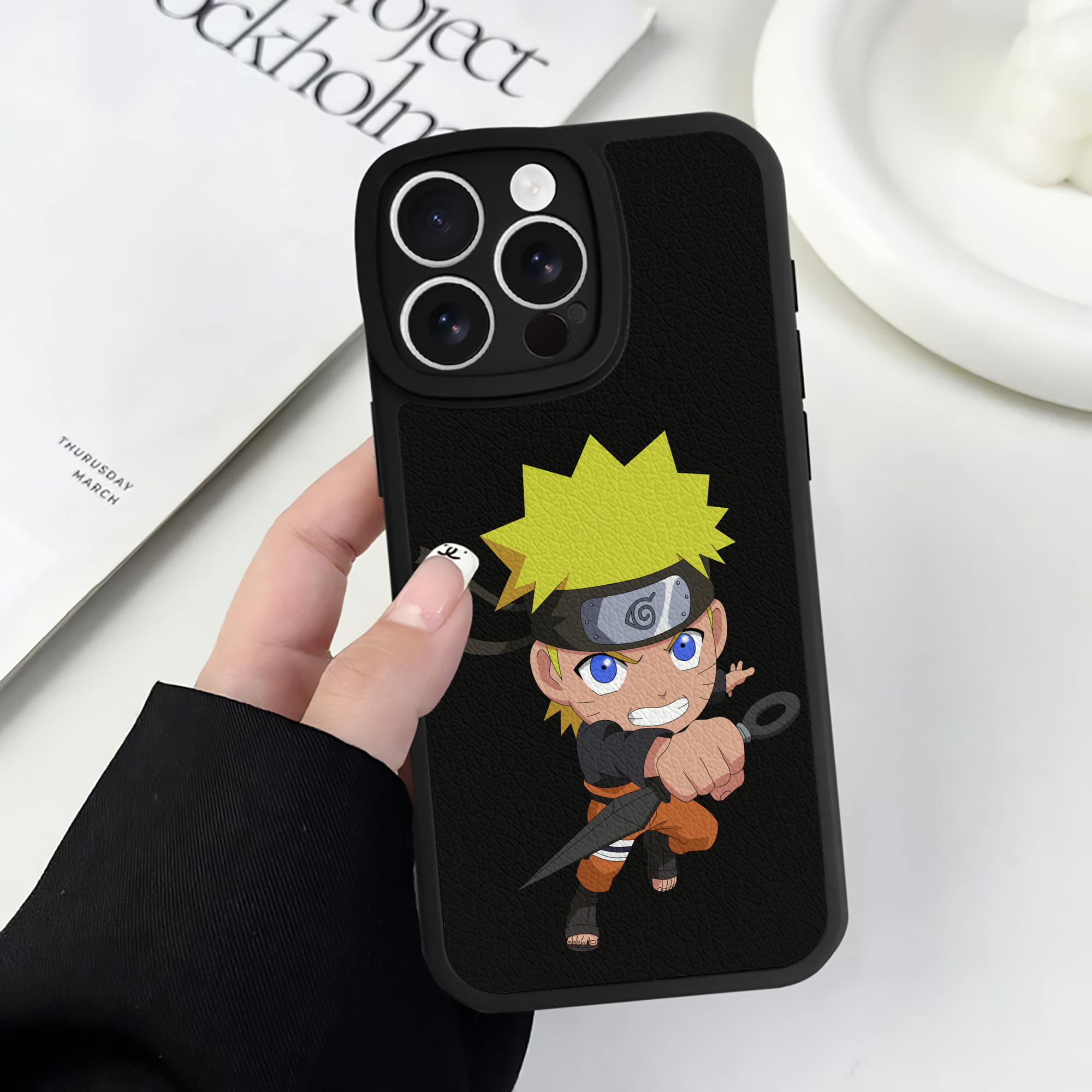 （画像用） NARUTO -ナルト- うずまき ナルト Uzumaki Naruto 【iPhone 16シリーズ対応】シリコンスマホケース（レザー調） 材質：シリコン